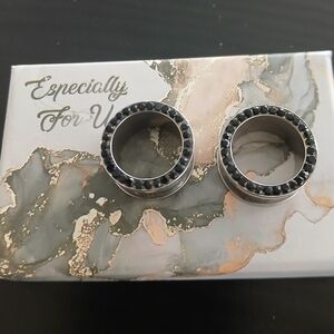 Black Stone Ear Plugs